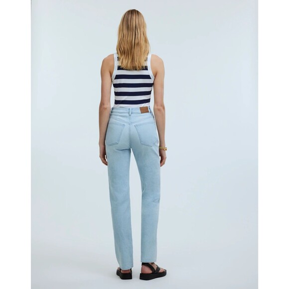 Madewell Womens Sz 25 90s Straight Jeans Ward Wash Comfort Stretch High Rise NWT - Picture 4 of 16